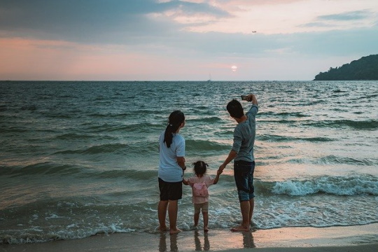 Familie im Urlaub